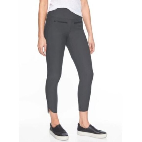 Athleta Stellar Crop Pant Plus Size Medium Lycra Charcoal Gray - Picture 1 of 9